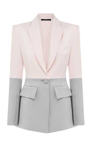 Alcott Two-Tone Satin Crepe Blazer Jacket