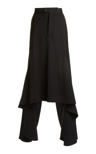 Wool Godet Pant-Skirt