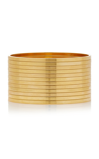 Exclusive Set-of-Twelve 24K Gold-Plated Bangles