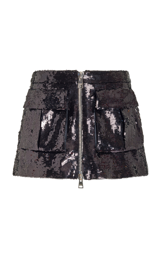 Sterling Sequined Cargo Mini Skirt