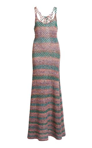 Crocheted Wool Midi Dress