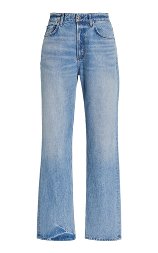 Zurie Stretch High-Rise Straight-Leg Jeans