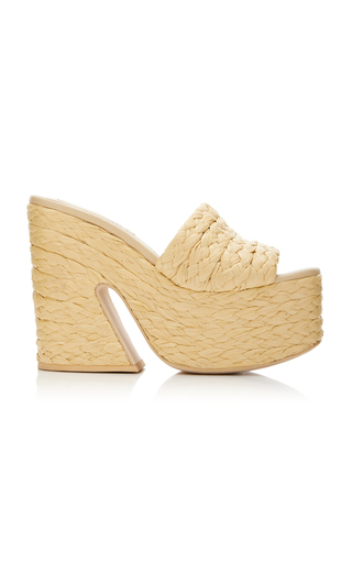 Daria Raffia Platform Mules