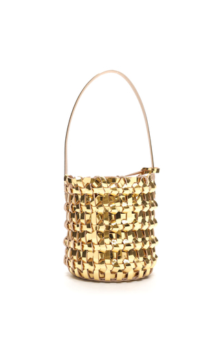 Weave Panier Leather Bucket Bag