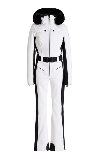 Parry Faux Fur-Trimmed Down Shell Ski Suit