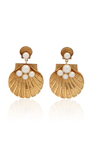 Ariel Gold-Plated Pearl Earrings