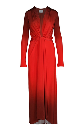 Red Mito De La Selva Jersey Maxi Dress