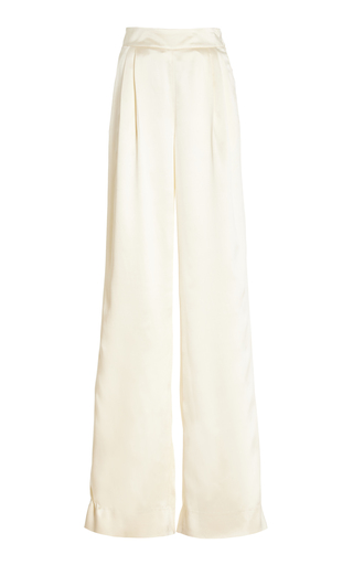 High-Rise Silk Wide-Leg Pants