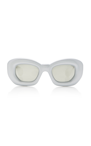 Inflated Butterfly-Frame Acetate Sunglasses