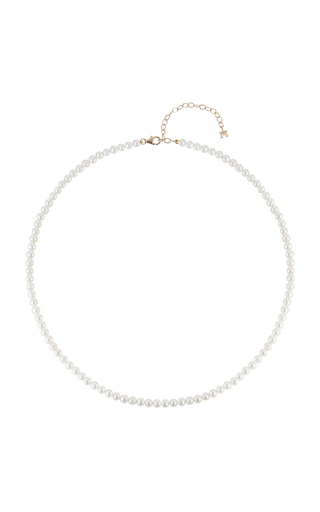 14K Yellow Gold Pearl Choker