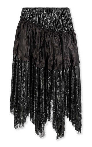 Fringe-Trimmed Mini Skirt