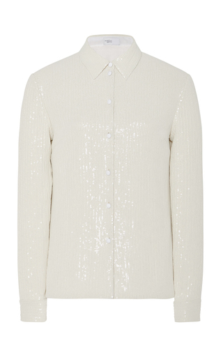 Sequined-Chiffon Shirt