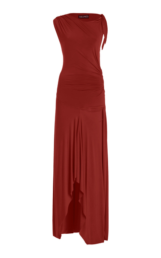 Exclusive Draped Jersey Maxi Dress