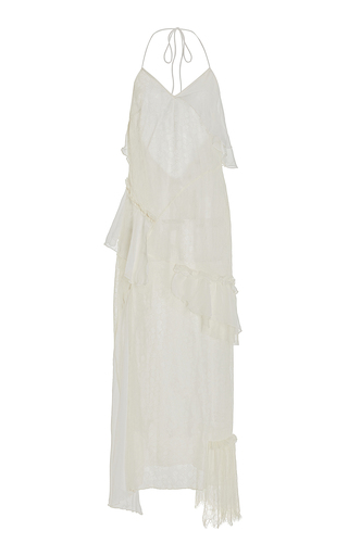 Exclusive Ruffled Lace Maxi Dress