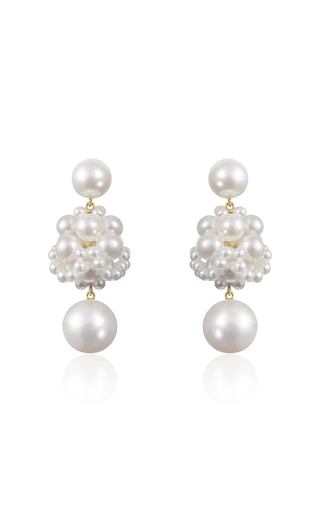 Dora 14K Yellow Gold Pearl Earrings