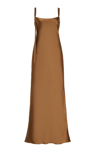 Catania Tie-Back Silk Maxi Dress