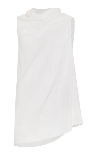 Aria Draped Cotton Sleeveless Top