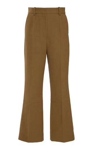 Cropped Cotton Flare Pants