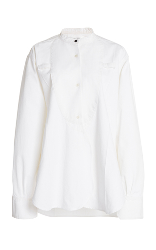 Bib-Front Cotton Tuxedo Shirt